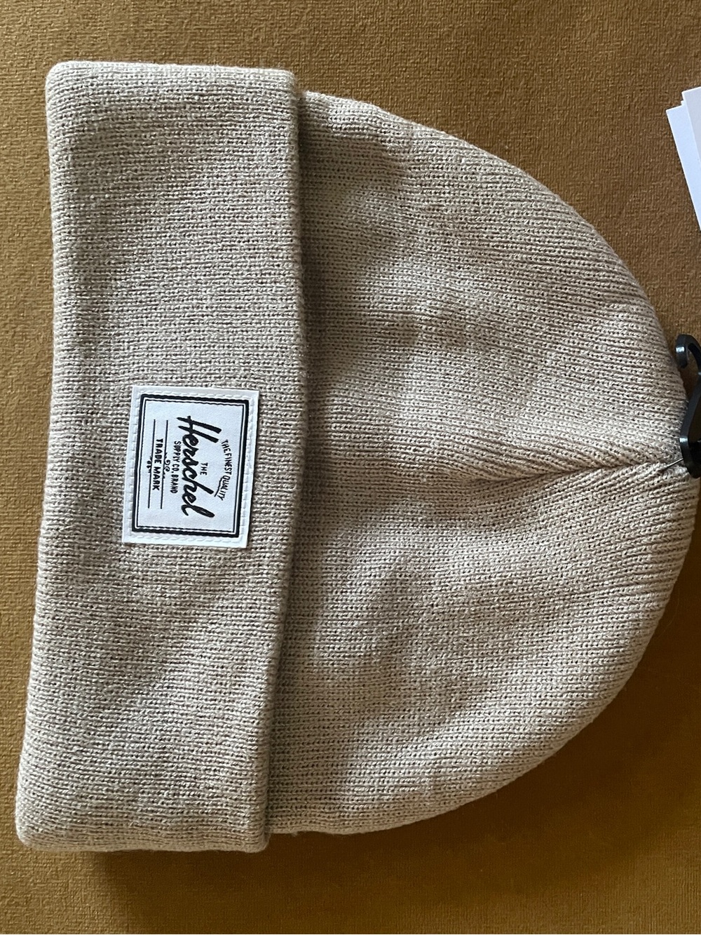 Herschel Supply Company Knit Shallow Beanie in Light Beige NWT